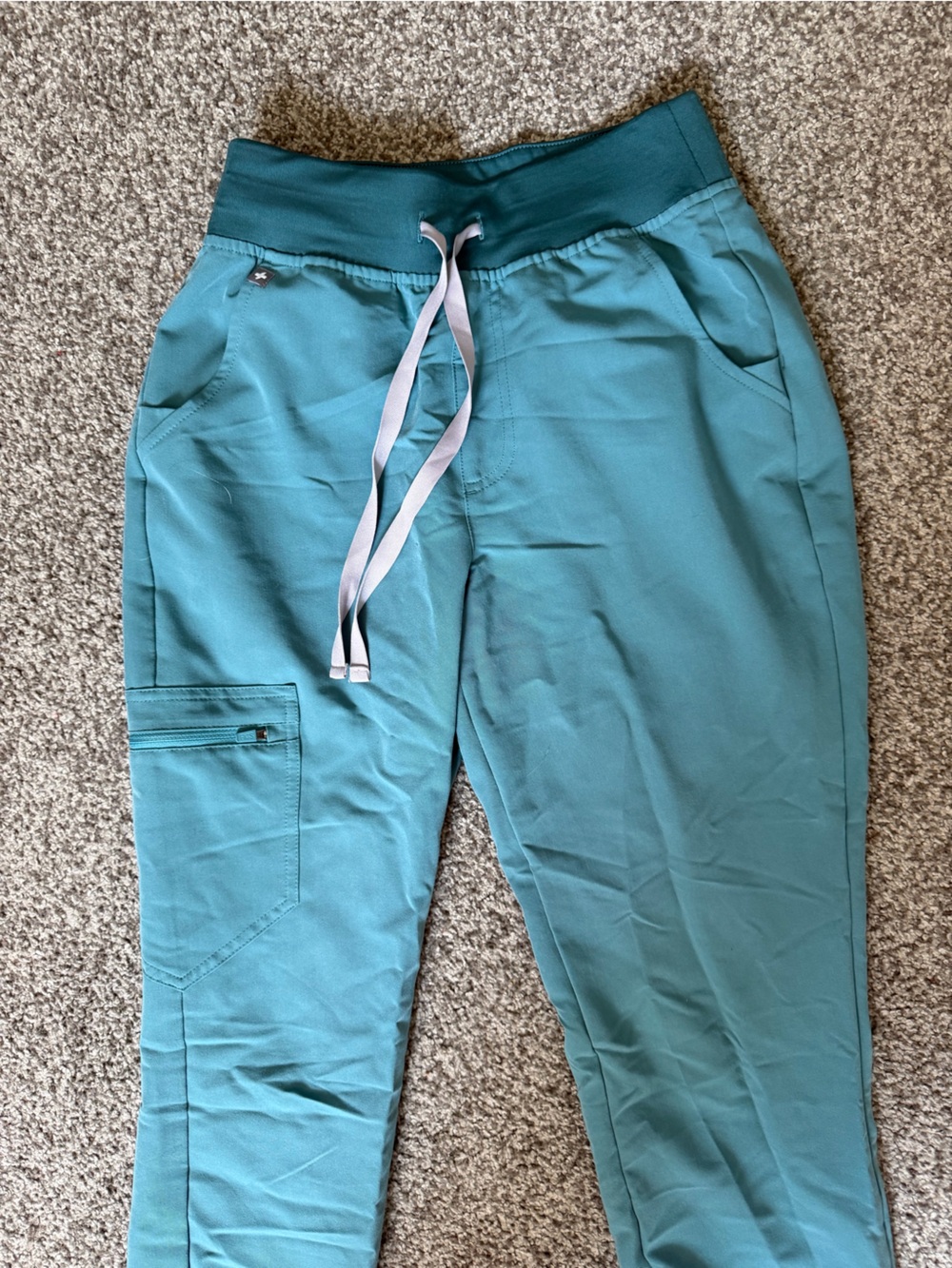 Figs Women’s Zamora High Waisted Teal Joggers